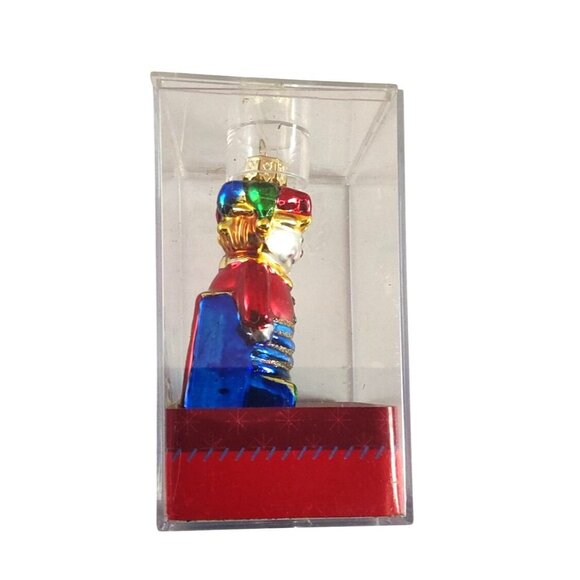 Vintage Santas Workbench Jack In The Box Blown Glass Christmas Ornament Set Of 5 - Picture 5 of 8